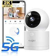 [5G &amp; 2.4G] 2K Pan/Tilt Security Cameras for Home Security Indoor, AI Voice Change for 2-Way Talk...