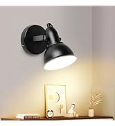 HiBay 1-Light Track Lighting Black, Directional Ceiling Wall Spotlight Fixture, Industrial LED Tr...