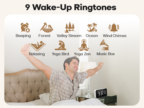 digital alarm clock for heavy sleepers kids adults loud alarm clock
