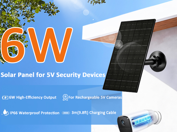 solar panel for security camera