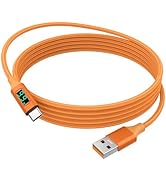 Gneinour USB A to USB C Cable with LED Display Compatible with iPhone 16/16 Plus/16 Pro/16 Pro Ma...