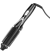 Hair Curling Brush Comb, Curling Iron Brush Comb Heat Styling Brush Hair Curler Hot Brush, 60 Min...