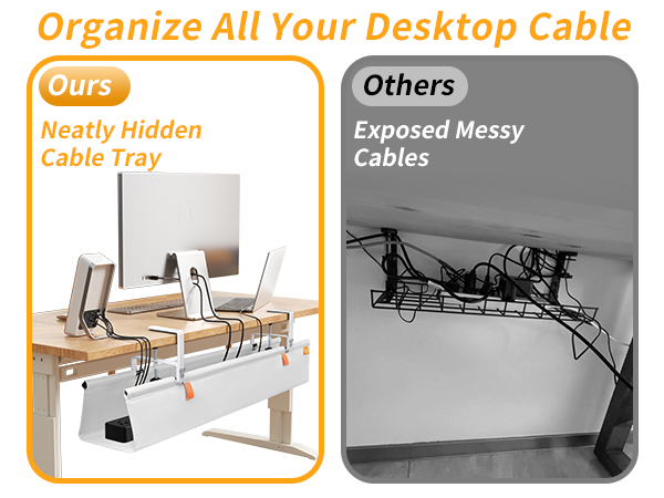 under desk cable management tray