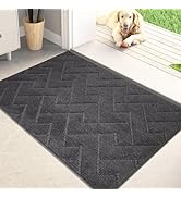 PURRUGS Dirt Trapper Door Mat 20" x 31.5", Non-Slip Machine Washable Entry Rug, Shoe Scraper, Dog...