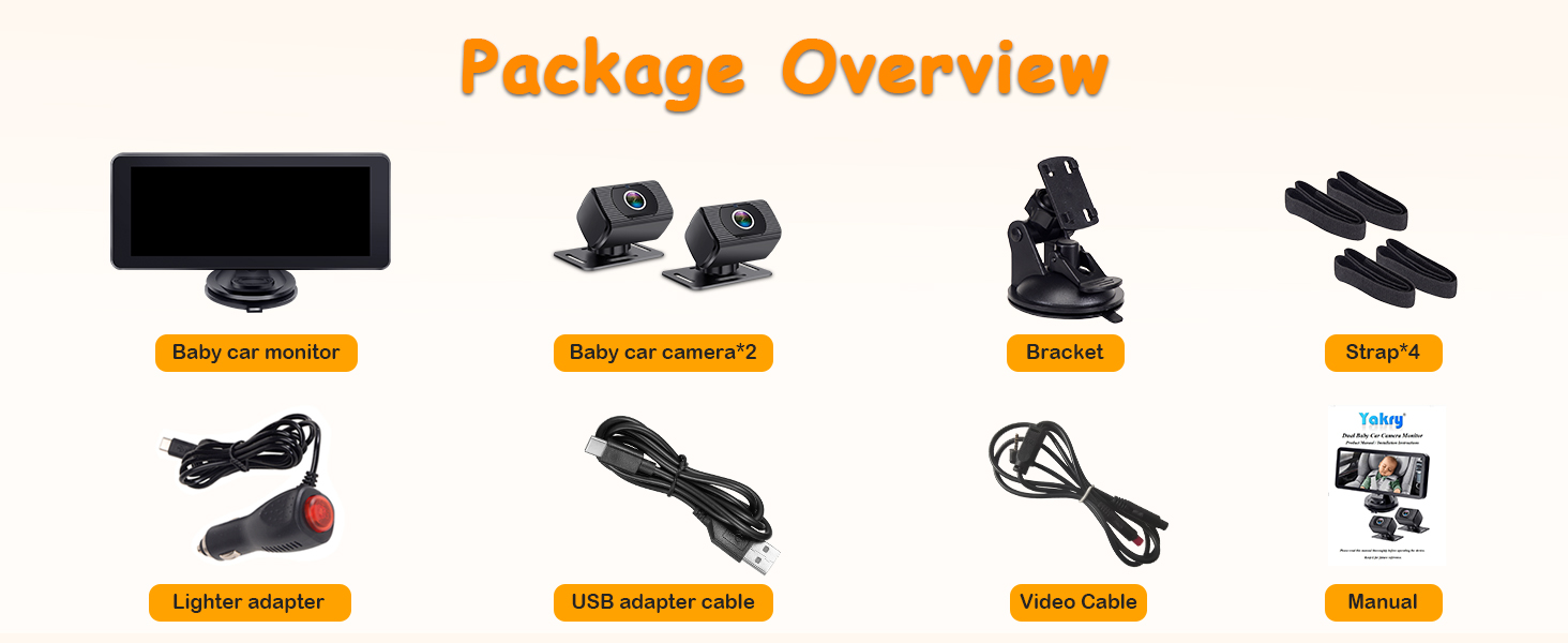 dual car camera baby monitor