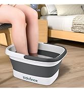 Udefineit Collapsible Foot Soaking Tub with Handle, 15L/4 Gallons, Portable Pedicure Feet Spa Tub...