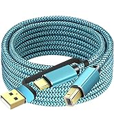GOSYSONG USB C Printer Cable 20ft, USB B to USB C Printer Cable, USB C MIDI Cable Compatible for ...