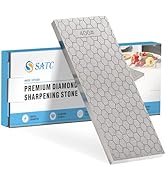S SATC Diamond Sharpening Stone 2 Side Grit 400/1000 Diamond Plate Honing Stone 8-inch Hone Sharp...