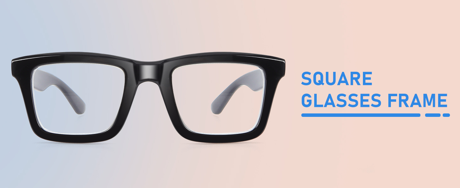 lightweight frame square reading glasses women men