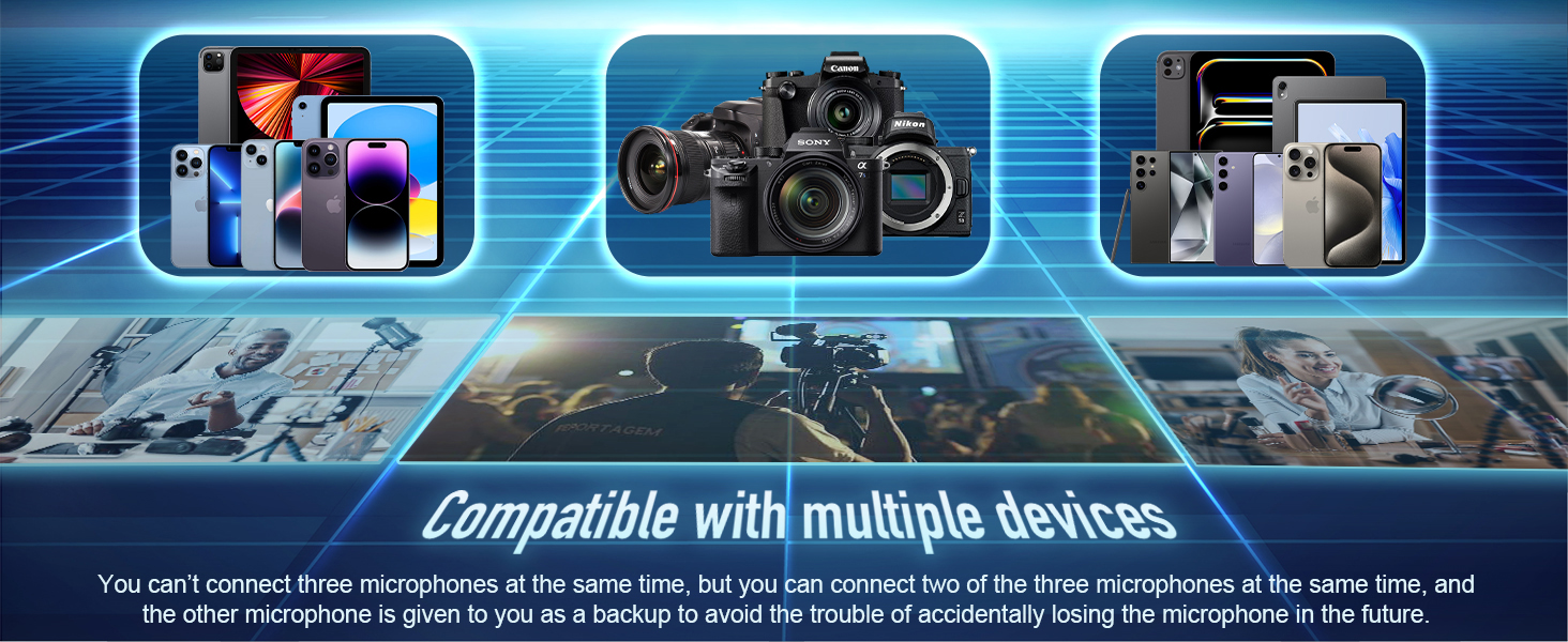 Wireless Lavalier Microphones for iPhone