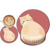 Cute Ergonomic Mouse Pad Wrist Support ,[ 20% Larger] Game Wrist Rest Non-slip Gel Anime Kawaii 3...