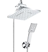 BRIGHT SHOWERS Dual Shower Head Combo Set Handheld Showerhead Rain Shower Head Combo with Suction...
