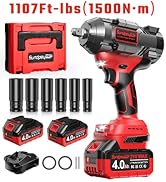 SundpeyPRO Cordless Impact Wrench 1107Ft-lbs(1500N·m) - 1/2