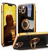 IDweel iPhone 15 Case,iPhone 15 Case with 360°Ring Holder Stand Magnetic Kickstand,Lightweight Sl...