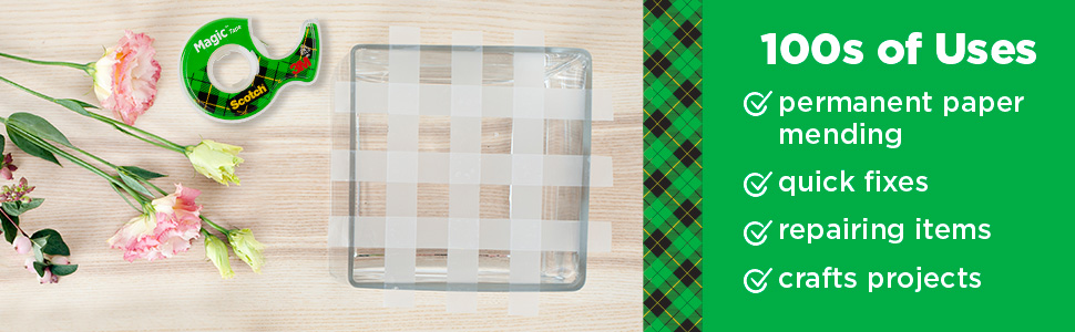 100s of Uses like permanent paper mending, quick fixes, repairing items, crafts projects