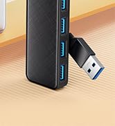 4-Port USB Hub, iDsonix USB 3.0 Hub 5Gbps USB Splitter for Laptop, Multi USB Port Expander for Ma...