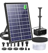 Biling 8W Solar Fountain Pump, Solar Water Pump with 3600mAh Battery Backup Work All Day, 5ft Tub...