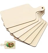 Operitacx 6Pcs Mini Wooden Cutting Board Craft with Handle Wooden Chopping Board Small Serving Bo...