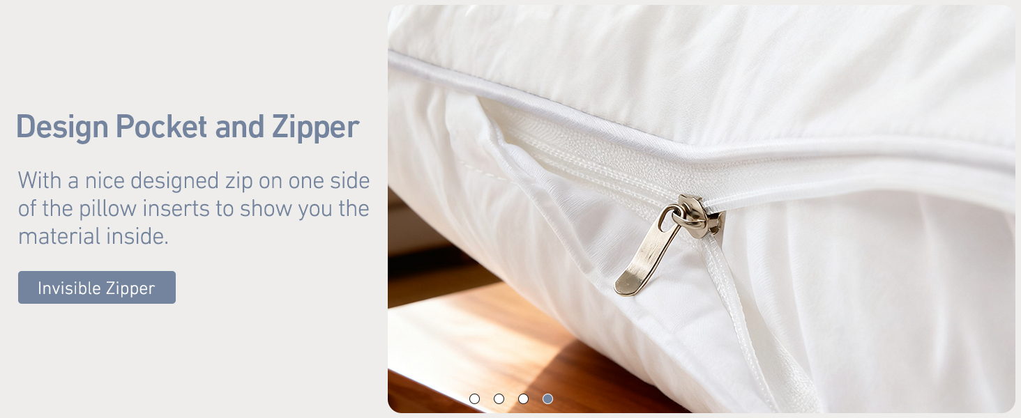 throw pillow inserts with invisible zip
