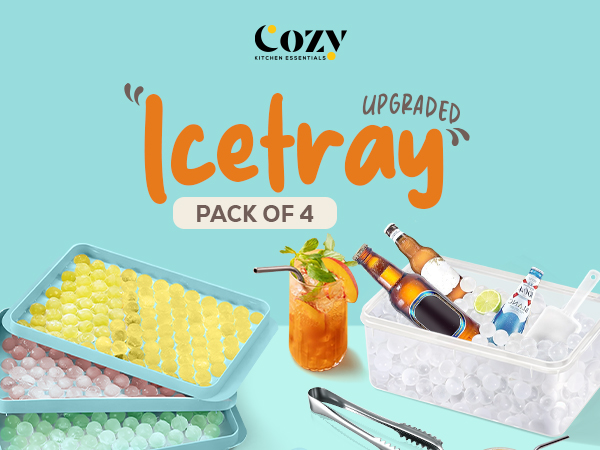Mini Round Tiny Pebble Nugget Crushed Ice Cube Tray Freezer Ice Mold Ice Box Straw Bin Container 