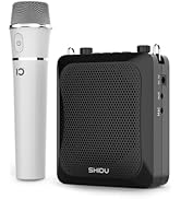 SHIDU Voice Amplifier, 25W Portable Speaker with Wireless Microphone Personal PA System Support B...