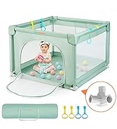 COMOMY Playpens for Babies and Toddlers, Small Baby Play Pens, Activity Center for Baby Safe and ...