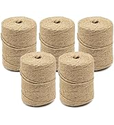 5 PCS Twine String Bulk 3000 Feet Long, 2mm Thin Jute Twine for Crafts, Hemp Rope Wrapping, Packi...
