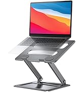 LORYERGO Adjustable Laptop Stand, Portable for 17.3inch Laptops, Holds Up to 17.6lbs, Ergonomic P...