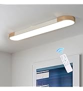 Qcyuui Modern LED Ceiling Light,39.4 Inch Dimmable LED Flush Mount Ceiling Light,White and Gold L...
