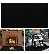 Svepndic 32x60” Indoor Fireplace Mat Fire Pit Mat,Under Grill Mat for Outdoor Grill Deck,Fire Res...
