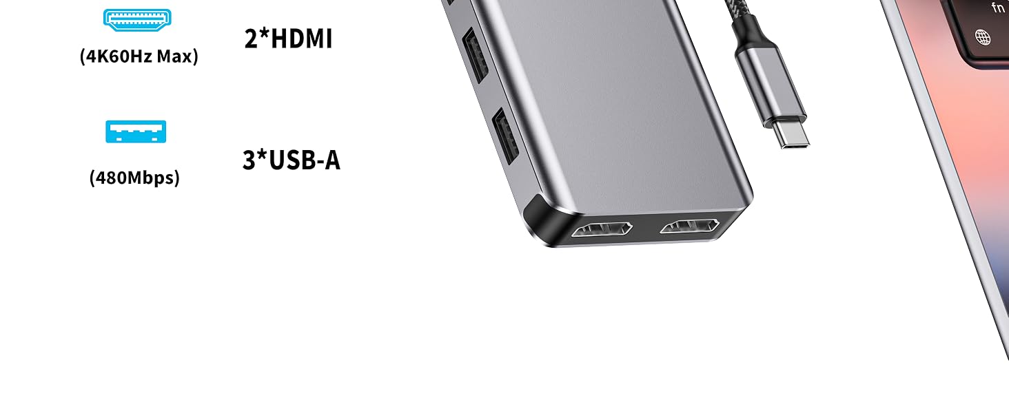 Laptop Docking Station Dual Monitor