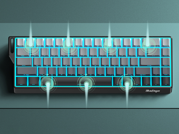 bluetooth gaming keyboard mechanical keyboard 60 percent keyboard wireless