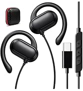 USB C Headphones Over Ear Buds Hooks for iPhone 15 Pro Max iPad 10 Air Mini Samsung S24, Type C E...