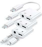 iPhone Headphones Adapter, 3 Pack [Apple MFi Certified] Lightning to 3.5mm Headphone/Earphone Aux...