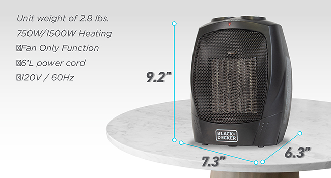 BLACK+DECKER Portable Space Heater