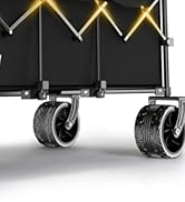Sekey 48''L Collapsible Foldable Extended Wagon with 440lbs Weight Capacity, Heavy Duty 300L Fold...