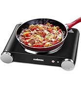 Cusimax Hot Plate Electric Burner Single Burner Cast Iron hot plates for cooking Portable Burner ...