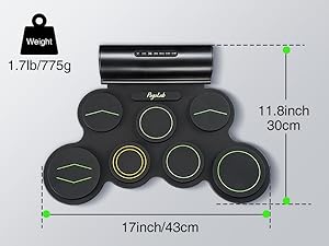 portable electronic drum