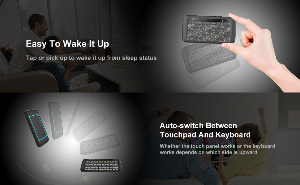 Dupad Story H20 2.4GHz Mini Wireless Keyboard with Remote Mouse Combo