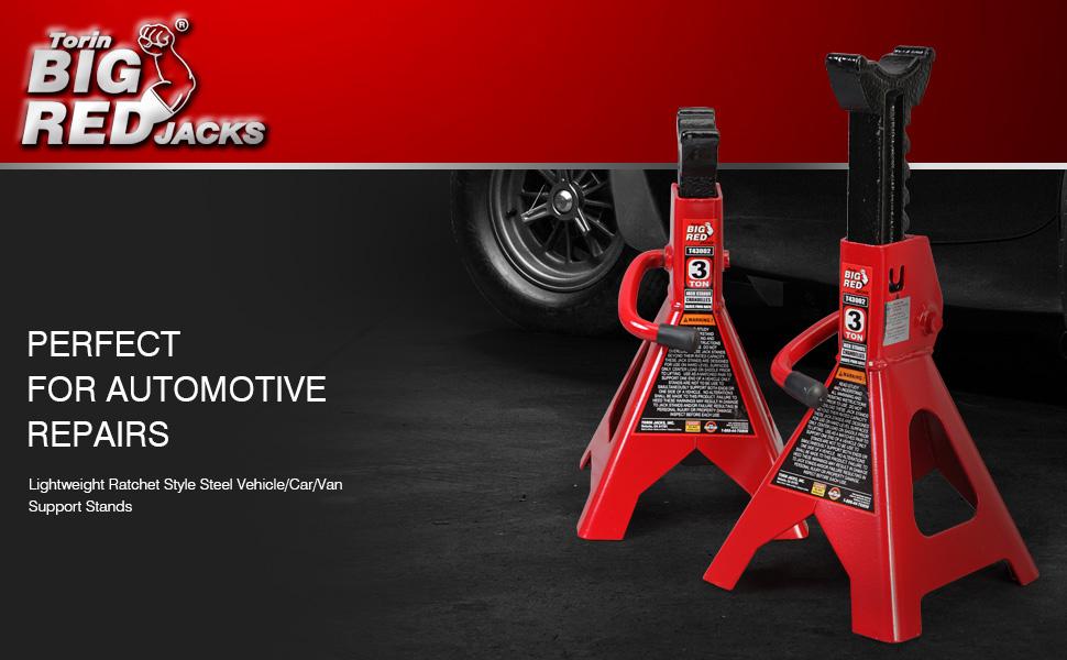 Torin Big Red Steel Jack Stands, 1 Pair