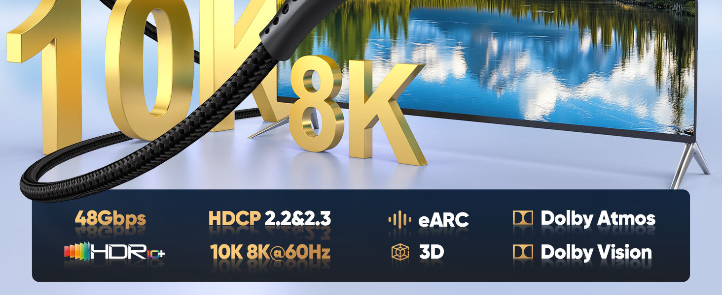 8k hdmi cable 10ft