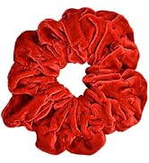 Motique Accessories Red Jumbo Velvet Scrunchie