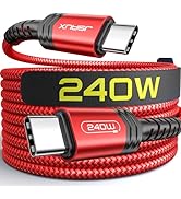 JSAUX 240W USB C to USB C Cable 10FT, USB C Cord Type C Fast Charger Cable Compatible with MacBoo...