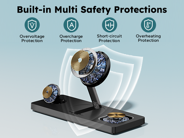 magnetic phone and watch charger stand