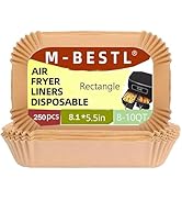 M-bestl 250 Pcs Air Fryer Liners Disposable,Food Grade Wood Pulp Parchment Paper Liners for Ninja...