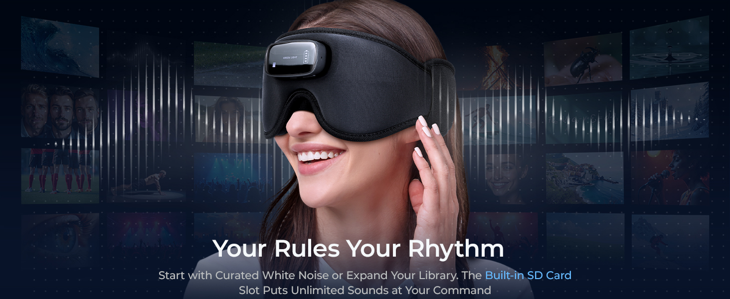 bluetooth sleep mask whtie noise