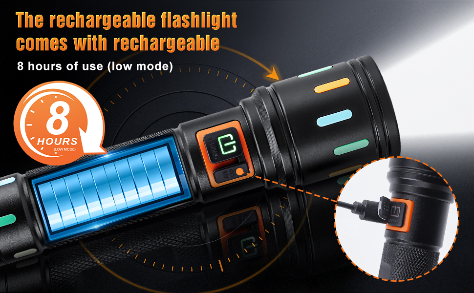 usb flashlight; linternas led recargables de alta potencia; rechargeable flashlights for home