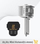 Upgrade A1/A1 Mini Quick-Swap Hotend 0.4mm Stainless Steel Nozzle Fast Speed&amp;High Temp Integrated...