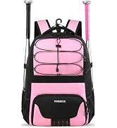 COMECOI Softball Bag, Lightweight Baseball Backpack with Shoes Compartment, Baseball Bat Bags wit...