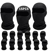 Anpuimult 15 PCS black Ski Mask for Men Balaclava,Summer Cooling Neck Gaiter UV Protector Motorcy...